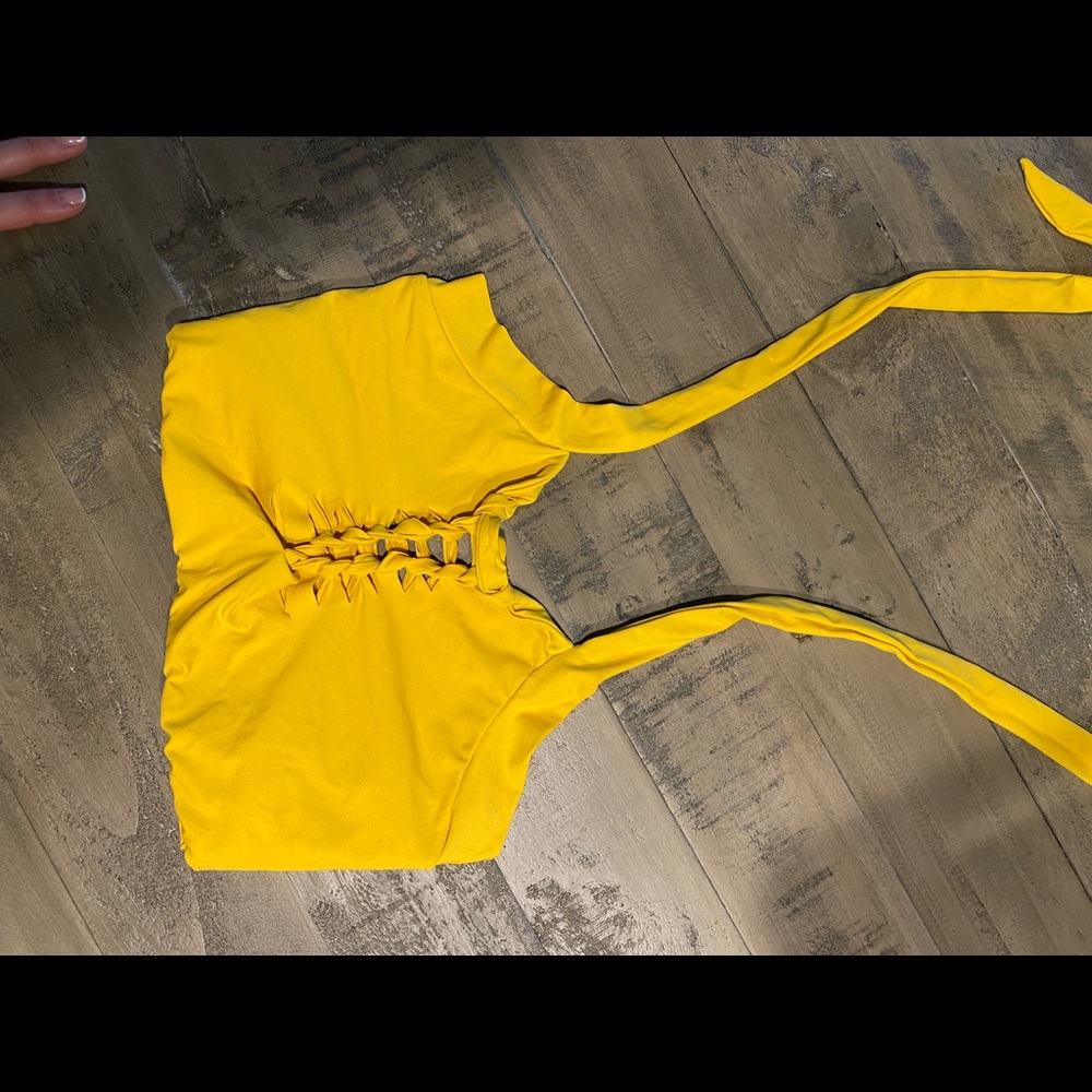 More gold than yellow poema swim top